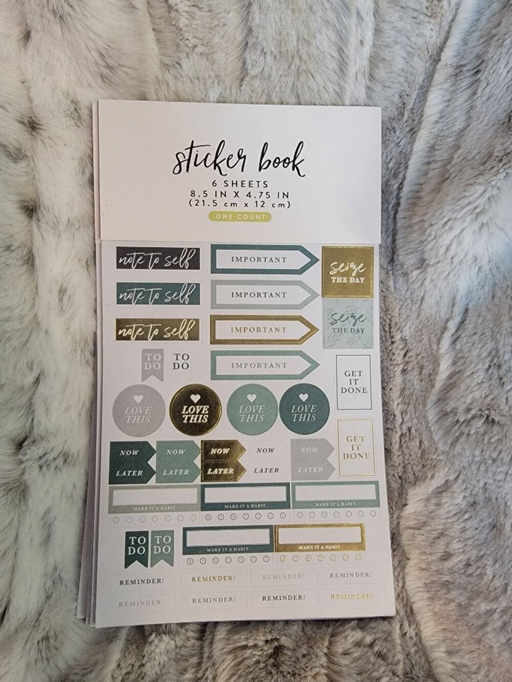 Sticker Book With 6 Sheets For Organization & Planning - 8.5" X 4.75"